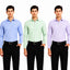 Clothizen Men's Solid Formal Shirt pack of 3 | Green | Lavender | Medium Blue | Premium | Cotton Enriched | Full Sleeves | Comfort Fit | Single Chest Pocket