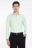 Clothizen Men's Solid Formal Shirt | Green | Premium | Cotton Enriched | Full Sleeves | Comfort Fit | Single Chest Pocket