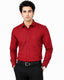 Clothizen Men's Solid Formal Shirt | Crimson Red | Premium | Cotton Enriched | Full Sleeves | Comfort Fit | Single Chest Pocket