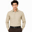Men's Printed Regular Fit Semi Formal Shirt | Cream | Premium | Cotton Enriched | Full Sleeves | Single Chest Pocket