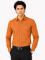 Clothizen Men's Solid Formal Shirt | Pink | Burnt Orange | Cotton Enriched | Full Sleeves | Comfort Fit | Single Chest Pocket