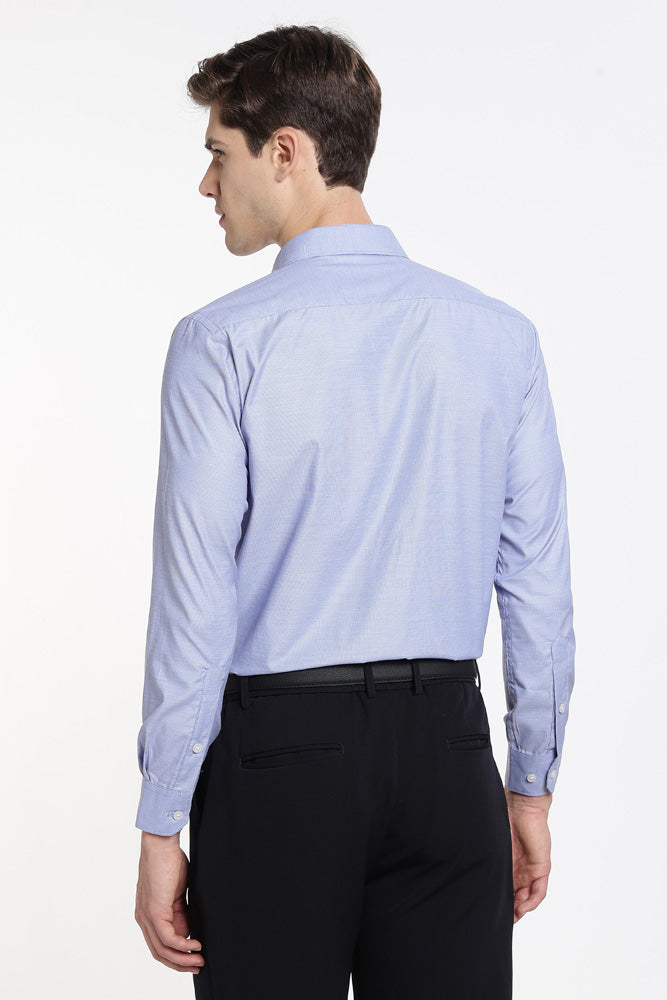 Clothizen Men's Solid Formal Shirt | Lavender | Premium | Cotton Enriched | Full Sleeves | Comfort Fit | Single Chest Pocket