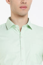 Clothizen Men's Solid Formal Shirt | Lavender | Premium | Cotton Enriched | Full Sleeves | Comfort Fit | Single Chest Pocket