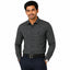 Men's Printed Regular Fit  Semi Formal Shirt | Black | Premium | 100% Cotton | Full Sleeves | Single Chest Pocket