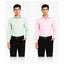 Clothizen Men's Solid Formal Shirt pack of 2 | Green | Pink | Premium | Cotton Enriched | Full Sleeves | Comfort Fit | Single Chest Pocket