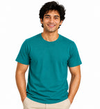 Clothizen Men's Premium 100% Cotton Solid T-Shirt | Black | Round Neck| Half Sleeves | Regular Fit | 180 GSM | Bio-Washed