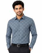 Men's Printed Regular Fit  Semi   Formal Shirt | Premium | 100% Cotton | Full Sleeves | Single Chest Pocket