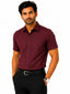 Men's Solid Formal Shirt | Wine | Premium | Cotton | Half Sleeves | Single Chest Pocket