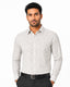 Men's Printed Regular Fit Formal Shirt | White cream| Premium | 100% Satin Cotton | Full Sleeves | Single Chest Pocket