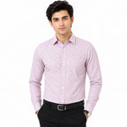 Men's Printed Regular Fit Semi Formal Shirt | Premium | 100% Cotton | Full Sleeves | Single Chest Pocket