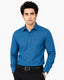 Clothizen Men's Solid Formal Shirt | Peacock Blue | Premium | Cotton Enriched | Full Sleeves | Comfort Fit | Single Chest Pocket