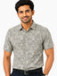 Men's Printed Slim Fit Semi Formal Shirt | 100% Cotton | Half Sleeves | Single Chest Pocket