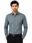 Men's Printed Regular Fit Formal Shirt | Aqua Green | Premium |100% Satin Cotton | Full Sleeves | Single Chest Pocket