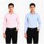 Clothizen Men's Solid Formal Shirt pack of 2 Light Blue | Pink | Premium | Cotton Enriched | Full Sleeves | Comfort Fit | Single Chest Pocket