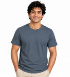 Clothizen Men's Premium 100% Cotton Solid T-Shirt | Black | Round Neck| Half Sleeves | Regular Fit | 180 GSM | Bio-Washed