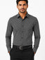 Men's Striped Smart Fit Semi Formal Shirt | Black | Premium | 100% Cotton | Full Sleeves | Single Chest Pocket