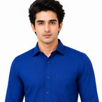Clothizen Men's Solid Formal Shirt | Deep Maroon | Premium | Cotton Enriched | Full Sleeves | Comfort Fit | Single Chest Pocket
