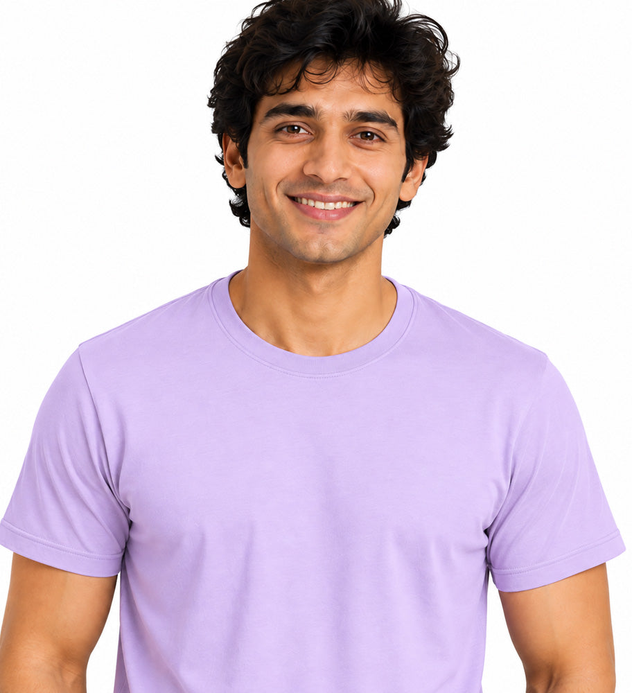 Clothizen Men's Premium 100% Cotton Solid T-Shirt | Black | Round Neck| Half Sleeves | Regular Fit | 180 GSM | Bio-Washed