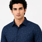 Men's Printed Regular Fit Semi Formal Shirt | Premium | 100% Cotton | Full Sleeves | Single Chest Pocket