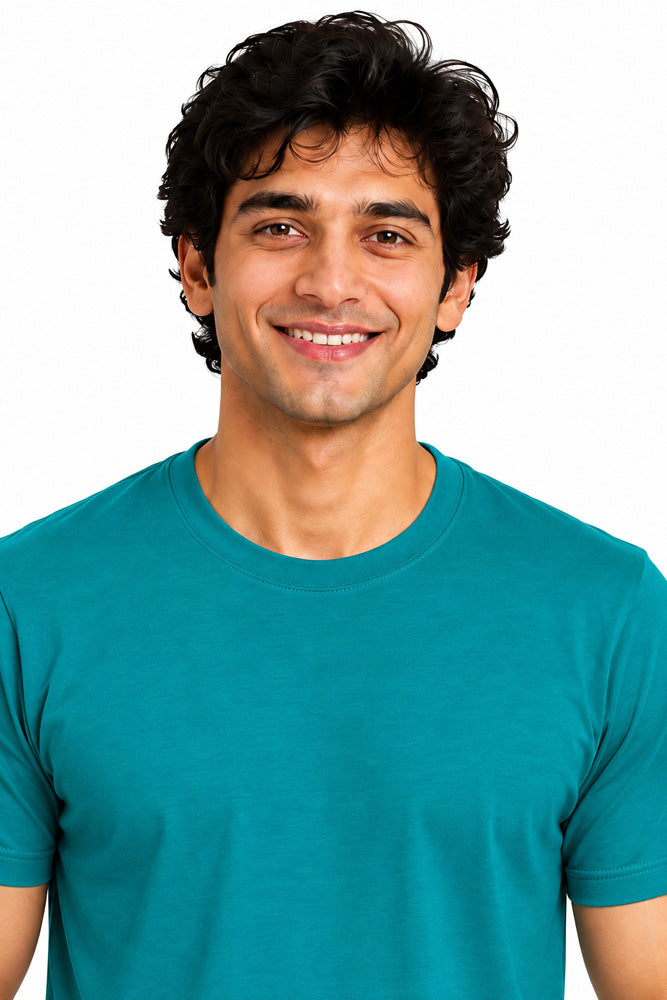 Clothizen Men's Premium 100% Cotton Solid T-Shirt | Black | Round Neck| Half Sleeves | Regular Fit | 180 GSM | Bio-Washed