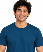 Clothizen Men's Premium 100% Cotton Solid T-Shirt | Black | Round Neck| Half Sleeves | Regular Fit | 180 GSM | Bio-Washed