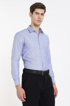 Clothizen Men's Solid Formal Shirt | Lavender | Premium | Cotton Enriched | Full Sleeves | Comfort Fit | Single Chest Pocket