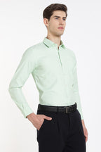Clothizen Men's Solid Formal Shirt | Lavender | Premium | Cotton Enriched | Full Sleeves | Comfort Fit | Single Chest Pocket