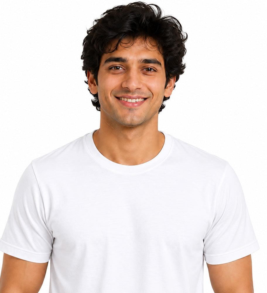Clothizen Men's Premium 100% Cotton Solid T-Shirt | Black | Round Neck| Half Sleeves | Regular Fit | 180 GSM | Bio-Washed