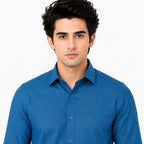 Clothizen Men's Solid Formal Shirt | Deep Maroon | Premium | Cotton Enriched | Full Sleeves | Comfort Fit | Single Chest Pocket