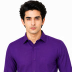 Clothizen Men's Solid Formal Shirt | Deep Maroon | Premium | Cotton Enriched | Full Sleeves | Comfort Fit | Single Chest Pocket