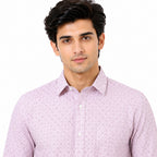 Men's Printed Regular Fit Semi Formal Shirt | Premium | 100% Cotton | Full Sleeves | Single Chest Pocket
