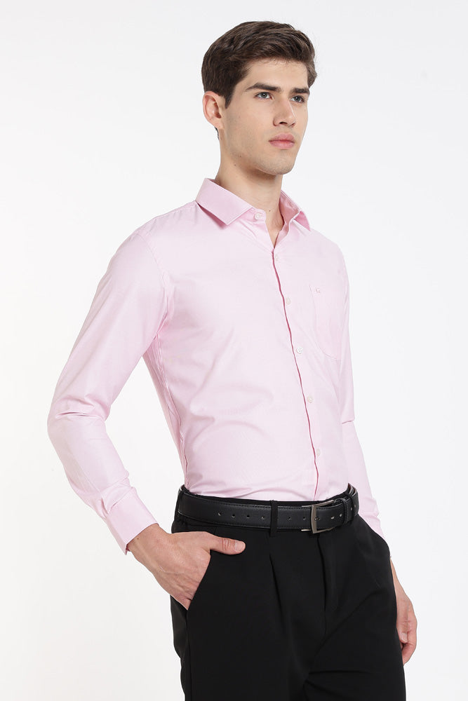 Clothizen Men's Solid Formal Shirt | Lavender | Premium | Cotton Enriched | Full Sleeves | Comfort Fit | Single Chest Pocket