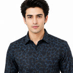Men's Printed Regular Fit Semi Formal Shirt | Premium | 100% Cotton | Full Sleeves | Single Chest Pocket
