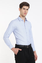 Clothizen Men's Solid Formal Shirt | Lavender | Premium | Cotton Enriched | Full Sleeves | Comfort Fit | Single Chest Pocket
