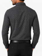 Men's Striped Smart Fit Semi Formal Shirt | Black | Premium | 100% Cotton | Full Sleeves | Single Chest Pocket