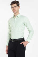 Clothizen Men's Solid Formal Shirt | Lavender | Premium | Cotton Enriched | Full Sleeves | Comfort Fit | Single Chest Pocket