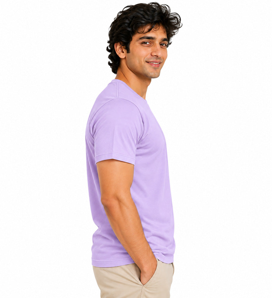 Clothizen Men's Premium 100% Cotton Solid T-Shirt | Black | Round Neck| Half Sleeves | Regular Fit | 180 GSM | Bio-Washed