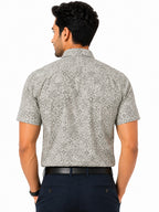 Men's Printed Slim Fit Semi Formal Shirt | Premium | 100% Cotton | Half Sleeves | Single Chest Pocket