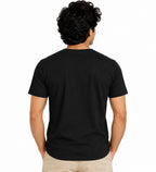 Clothizen Men's Premium 100% Cotton Solid T-Shirt | Black | Round Neck| Half Sleeves | Regular Fit | 180 GSM | Bio-Washed