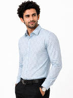 Men's Printed Regular Fit Semi Formal Shirt |  Premium | 100% Cotton | Full Sleeves | Single Chest Pocket