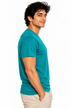 Clothizen Men's Premium 100% Cotton Solid T-Shirt | Black | Round Neck| Half Sleeves | Regular Fit | 180 GSM | Bio-Washed
