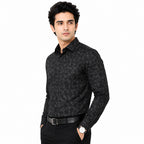 Men's Printed Regular Fit Semi Formal Shirt | Premium | 100% Cotton | Full Sleeves | Single Chest Pocket