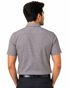 Men's Printed Slim Fit Semi Formal Shirt | Premium | 100% Cotton | Half Sleeves | Single Chest Pocket