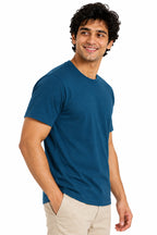 Clothizen Men's Premium 100% Cotton Solid T-Shirt | Black | Round Neck| Half Sleeves | Regular Fit | 180 GSM | Bio-Washed