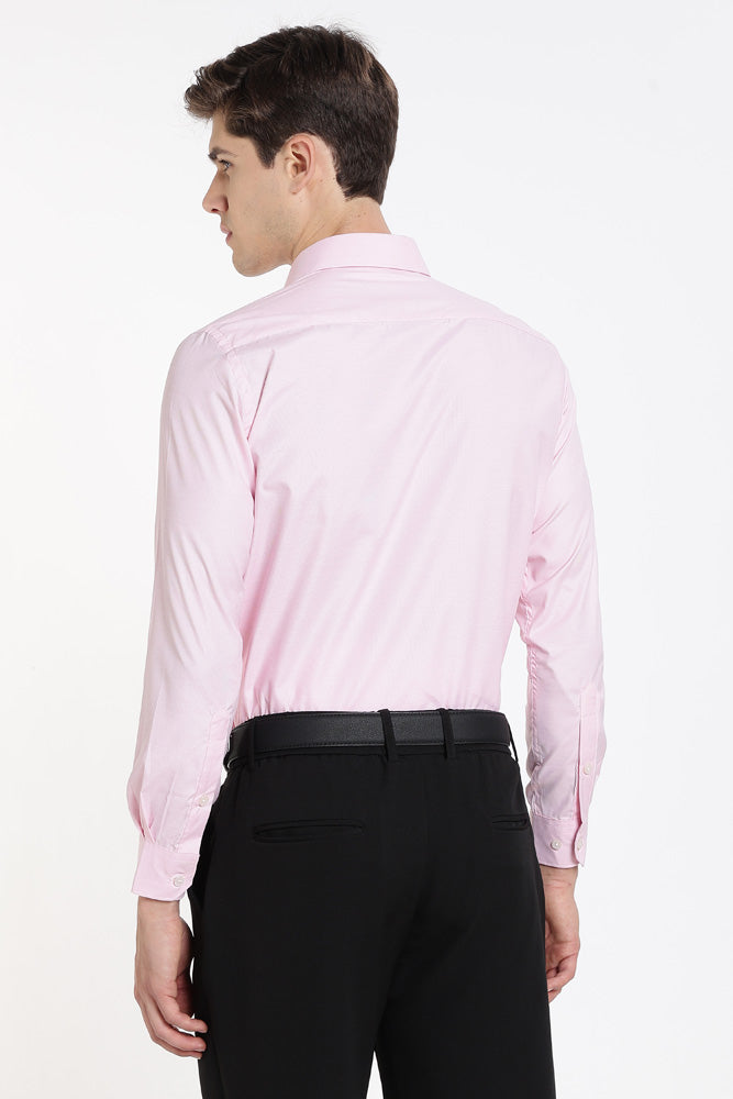 Clothizen Men's Solid Formal Shirt | Lavender | Premium | Cotton Enriched | Full Sleeves | Comfort Fit | Single Chest Pocket