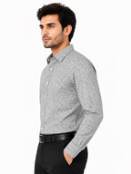 Men's Printed Regular Fit Formal Shirt | Aqua Green | Premium |100% Satin Cotton | Full Sleeves | Single Chest Pocket
