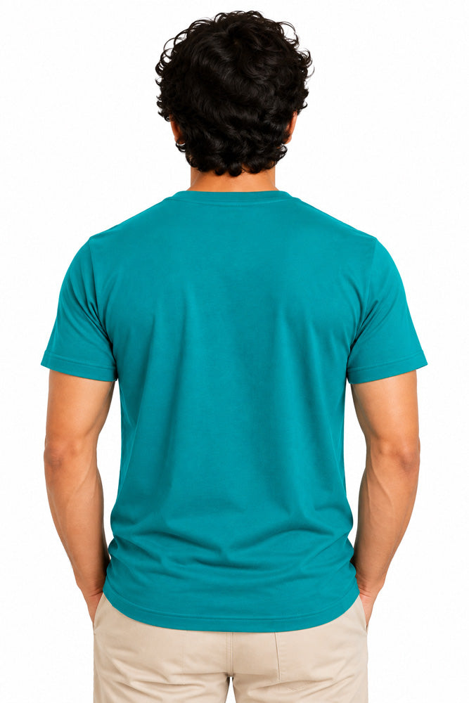 Clothizen Men's Premium 100% Cotton Solid T-Shirt | Black | Round Neck| Half Sleeves | Regular Fit | 180 GSM | Bio-Washed