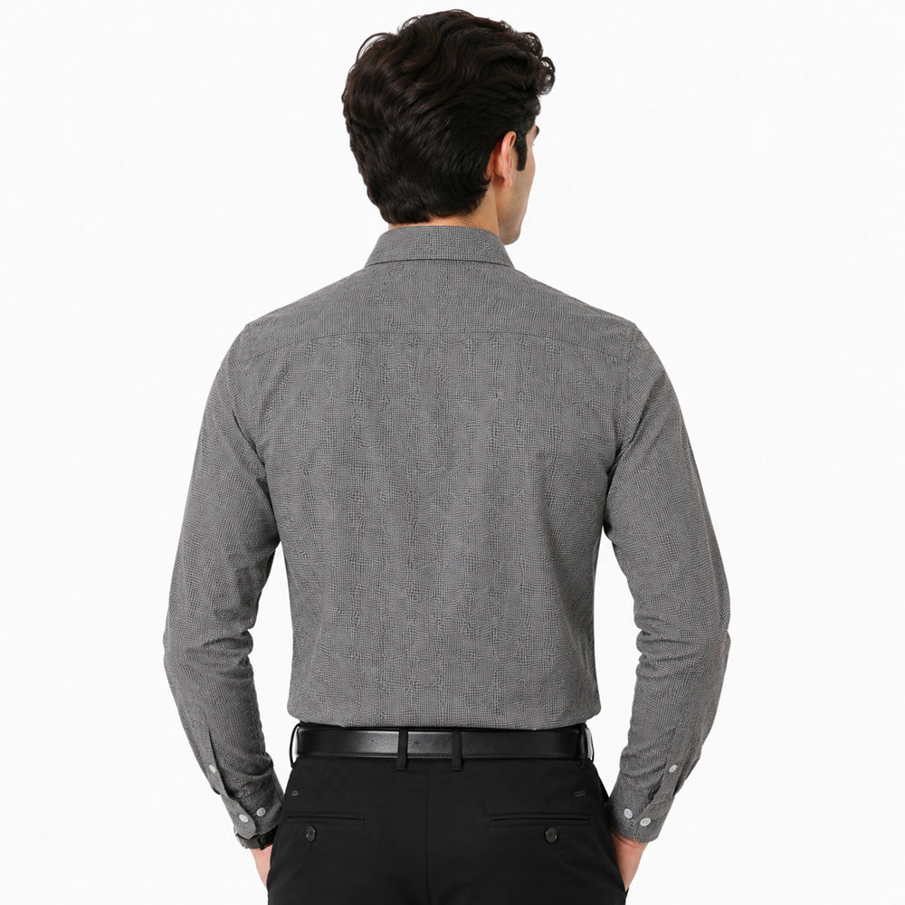Men's Printed Regular Fit  Semi Formal Shirt | Premium | 100% Cotton | Full Sleeves | Single Chest Pocket