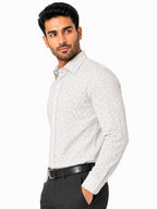 Men's Printed Regular Fit Formal Shirt | White cream| Premium | 100% Satin Cotton | Full Sleeves | Single Chest Pocket