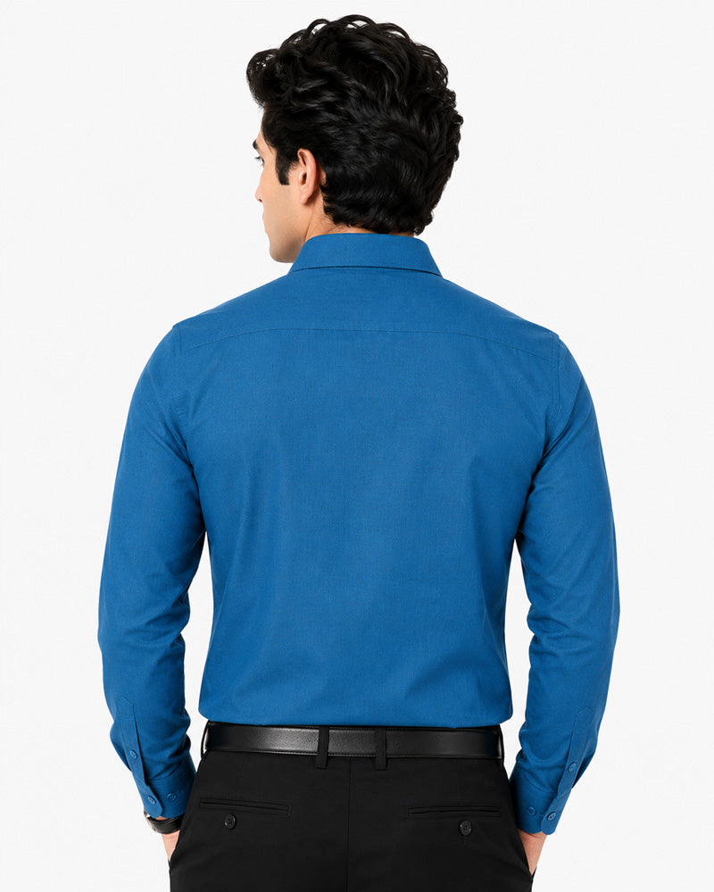 Clothizen Men's Solid Formal Shirt | Deep Maroon | Premium | Cotton Enriched | Full Sleeves | Comfort Fit | Single Chest Pocket